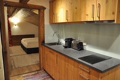 Kitchen at night in the holiday apartment 3 Elisabeth apartments